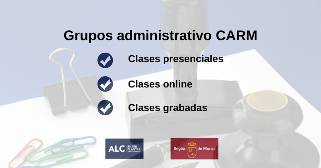 grupos disponibles para administrativo CARM