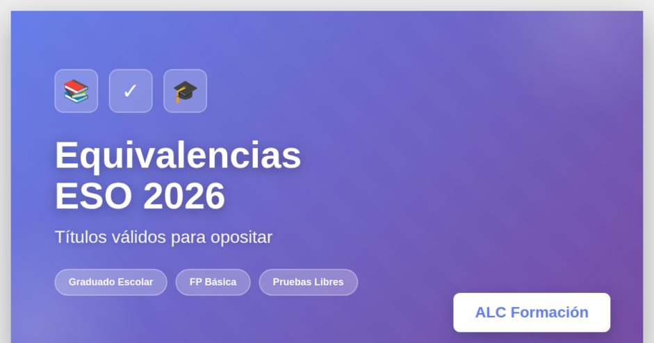 Títulos equivalentes a la ESO para oposiciones
