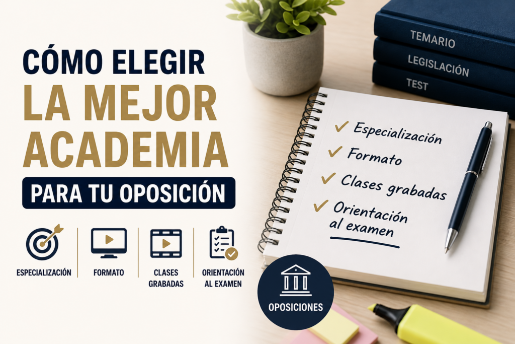 Recomendaciones para elegir una buena academia de oposiciones